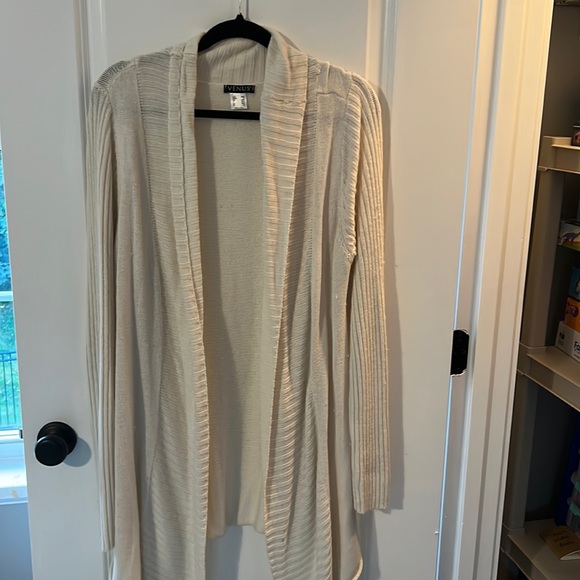 VENUS Sweaters - Venus women’s size XL cream cardigan long